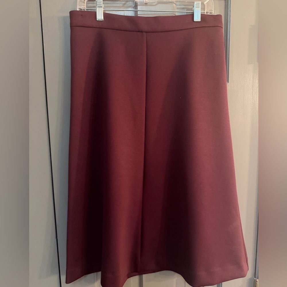 Ann Taylor A-Line Midi Skirt in Deep Burgundy Size 6